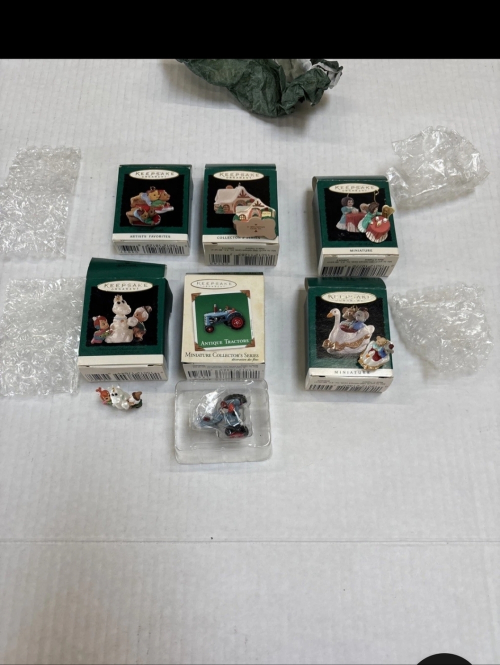 6 hallmark keepsake ornaments (variety)